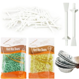 Nose Wax Kit 100g For Men & Women, Nose Hair Removal Wax Kit, Nose Hair Removal Set, 2pack Depilatory Wax Beans,With 50 Safe Tip Applicator,6pcs Aluminum Cup(15-20 Times Usage)