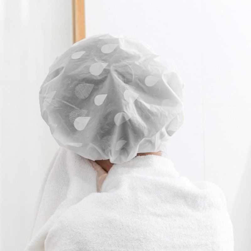Cellretem Partners Hair Cap Cute Teardrop Shower Cap (Gray) Waterproof