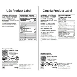 Food to Live Organic Red Reishi Mushroom Powder, 8 Ounces – All Natural Vegan Superfood for Immunity and Holistic Wellness. Rich in Antioxidants & Nutrients. Non-GMO. 100% Pure. Great for Smoothies.