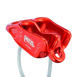 PETZL Unisex – Adult's BELAY Safety Device, Red/Orange, standard size