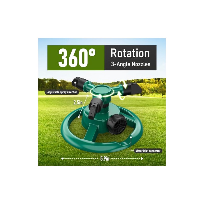 360° Rotating Lawn Sprinkler System for Efficient Watering
