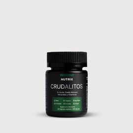 Nutrix Crudalitos Suplemento Cardo Mariano Electrolitos Complejo Verde Resveratrol Apoyo Hepático Bienestar Gluten Lácteos Caps