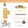Breezliy Brass Angle Stop Add-A-Tee Valve,3/8-Inch Compression Inlet X 3/8-Inch