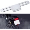 1Pcs Silver Metal Easy Installation Motorcycle License Plate Holder Frame,Universal
