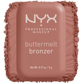 NYX Professional Makeup Buttermelt Bronzer, bronceador cremoso en polvo con alta pigmentación, fórmula vegana, acabado natural con duración hasta por 12H, 5g – Tono All Butta’d Up (Claro medio cálido)