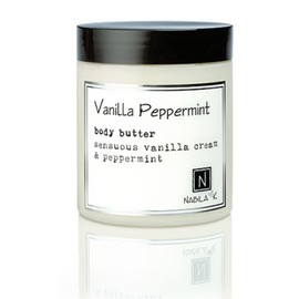 Nabila K Body Butter - Daily Moisturizer for Body Care - Skin Hydrating Deep Moisturizing - Natural Ingredients - Vanilla & Peppermint - 9 oz
