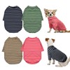 KATOLK 4 Pack Striped Dog Shirts Waffle Dog Clothes for