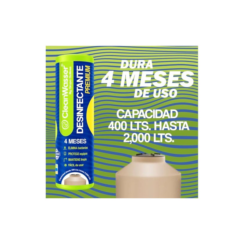 Clorador Premium para Tinacos y Cisternas 400 a 2000 litros,