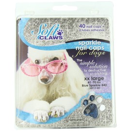 Canine Soft Claws Nail Caps, XX-Large, Blue