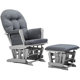 Angel Line Windsor Glider and Ottoman Cushion, Grey/Dark Grey