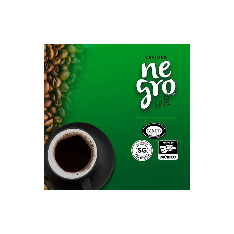 Cafiver Negro Descafeinado 90g Frasco.