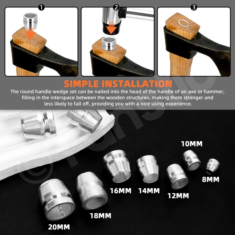 Tanstic 28Pcs Round Handle Wedges Hammer Handle Wedge Axe Handle