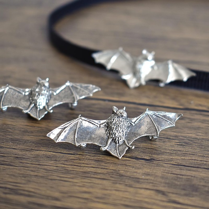 William Sturt Hand Cast Pewter Bat Brooch, Pewter