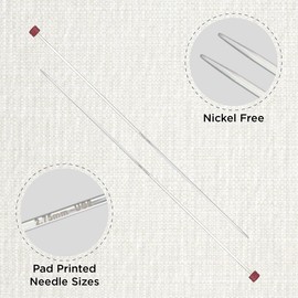 KnitPro Nova Cubics, Single-Ended Knitting Pins, 25cm x 2.75mm, Silver