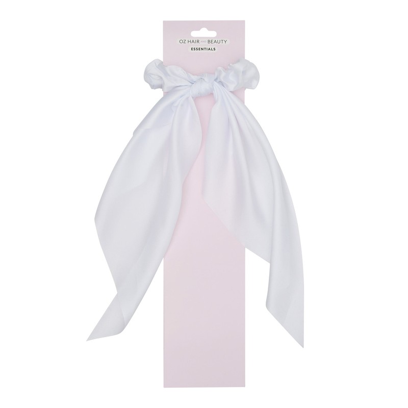 Oz Essentials Ribbon Scrunchie - White
