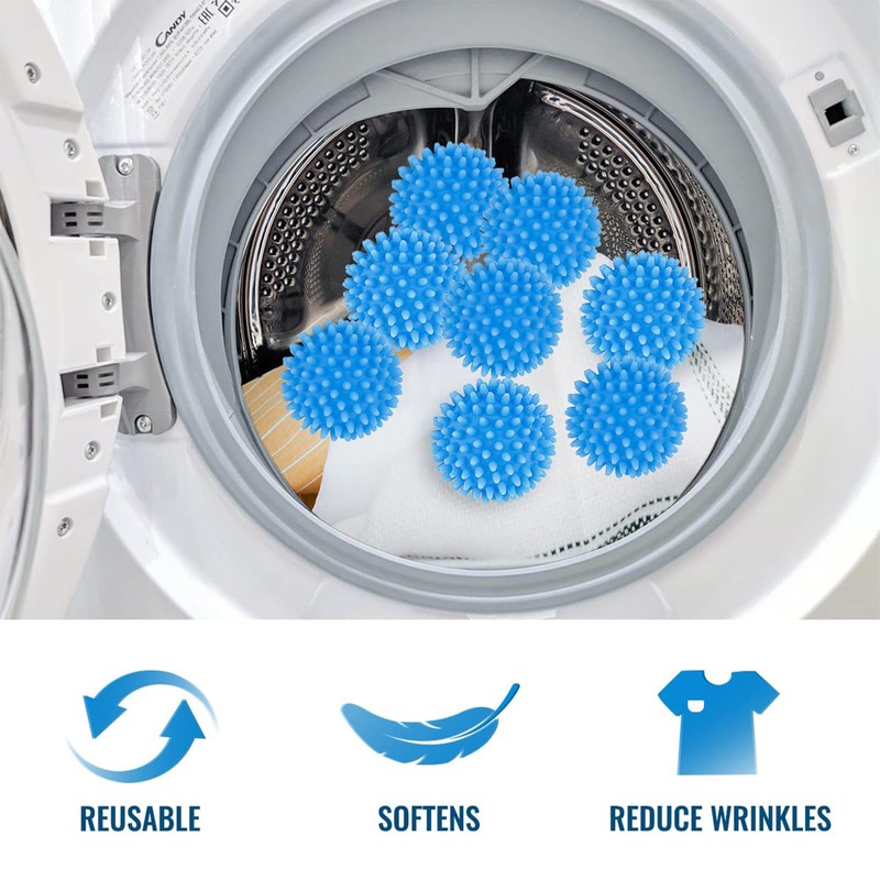 8Pcs Tumble Dryer Balls, Energy Saving & Non-melt | Soft
