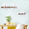 QUMENEY Resin Bird Hook Creative Wall Hook Vintage 2 Birds