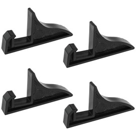 AYLIFU 4 PCS Plaque Stand Black Plastic Display Stand Plate Holder Small Picture Frame Holder for Display Card Holder Photo Collection Pictures