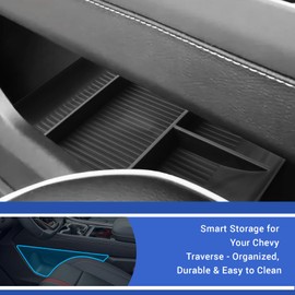EDBETOS Lower Center Console Organizer Tray Compatible with 2024-2025 Chevy Traverse Interior Accessories, Armrest Bottom Storage Box Divider Bottom Insert Tray for Keys, Wallet (Not for 2024-Limited)