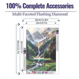 5D Diamond Painting Kits, YALKIN DIY Diamond Painting Kits for Adults Diamond Art Set Pictures Full Round Drills for Home Wall and Entrance Decorations Mothers Day 30 x 40CM /11.8 x 15.7inch