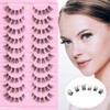10 Pairs Cluster Lash D Curl Russian Strip Lashes Fluffy