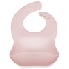 Ali+Oli Silicone Bib (True Pink) Waterproof Silicone Bibs for Babies
