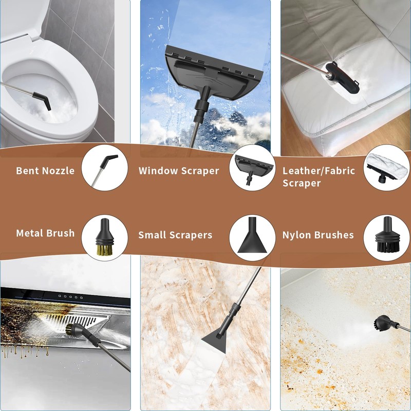Handheld Steam Cleaner for Home, 2500W High Temperature Pressurized Machine,