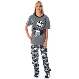 Nightmare Before Christmas Jack Skellington 3 Piece Gift Set Pajama Pants, Shirt, and Cozy Socks (X-Large)