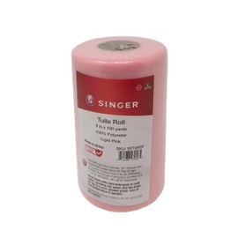Singer Light Pink Tulle Fabric Rolls 6 Inch by 100 Yards (300 ft)