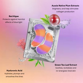 BLAQ Kakadu Plumpers Premium Under Eye Patches for Dark Circles and Puffiness. Australian Native Plum Extracts, Vegan and Cruelty-Free, 5-Pack