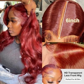 22 Inch 250% Density Reddish Brown Lace Front Wigs Human Hair 13x6 Hd 99j Burgundy Lace Front Wigs Human Hair Pre Plucked, Body Wave Glueless Lace Front Wigs Human Hair Colored