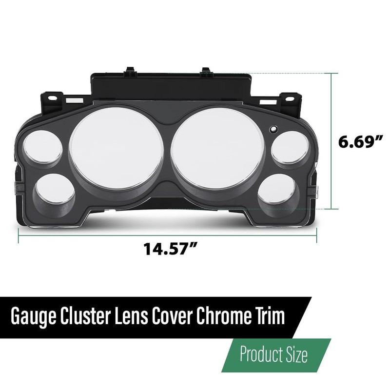 LQI Gauge Cluster IPC Lens Cover Chrome Trim Compatible with