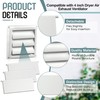 Saillong 4 inch Dryer Vent Louvers, 6 Pack White Dryer