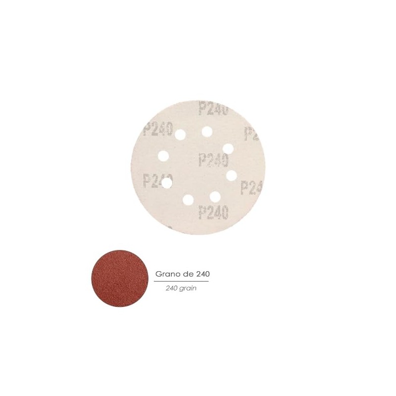 Replacement Velcro Sanding Disc Diameter 125 mm with Holes Grit