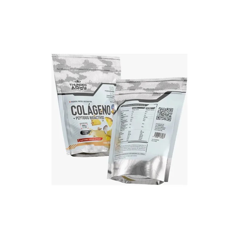 Colágeno Péptidos Thunder Army 500 Sabor Piña Colada