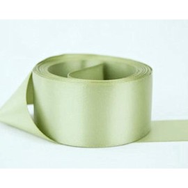 Double Sided Faced Satin Ribbon Size 50mm x 10 Meters, Many Colours (Sage Green) Gift Wrap, Wedding, Crafts, Decor. Sewing, Dress, Party