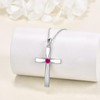 ONEFINITY Cross Necklace 925 Sterling Silver Origami Cross Birthstone Pendant