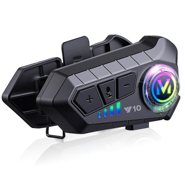 ORZDOTMN Motorcycle Helmet Bluetooth Headset, Bluetooth 5.3 Headphone, 1000mAh Battery,