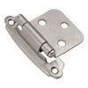 Hickory Hardware P244-SN Flush Variable Offset Surface Self-Closing Hinge, Satin Nickel