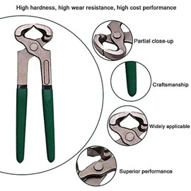 8'' Trimming Horse Farriers Hoof Nipper Cutter, Horseshoe Pliers Tool Kit with Carbon Steel Material Rubber Non-Slip Handle, Metal Scissors Farrier Tool for Cattle, Sheep