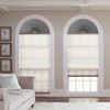100% Light Blocking Arch Window Shades, Pleated Fabric Half Circle
