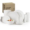 Homienly Wheat Straw Dinnerware Set,40-Piece Dish Set for 8, Dinner