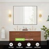 SANTOSTOCK Brushed Gold Bathroom Vanity Light Fixture, 2-Light Modern Wall