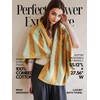 Autumn Citrus Striped Bath Towel,100% Combed Cotton,Soft Absorbent