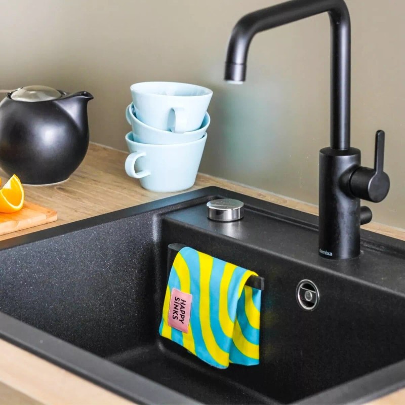 Happy Sinks Magnetic Dish Cloth Holder Stainless Steel Silver New