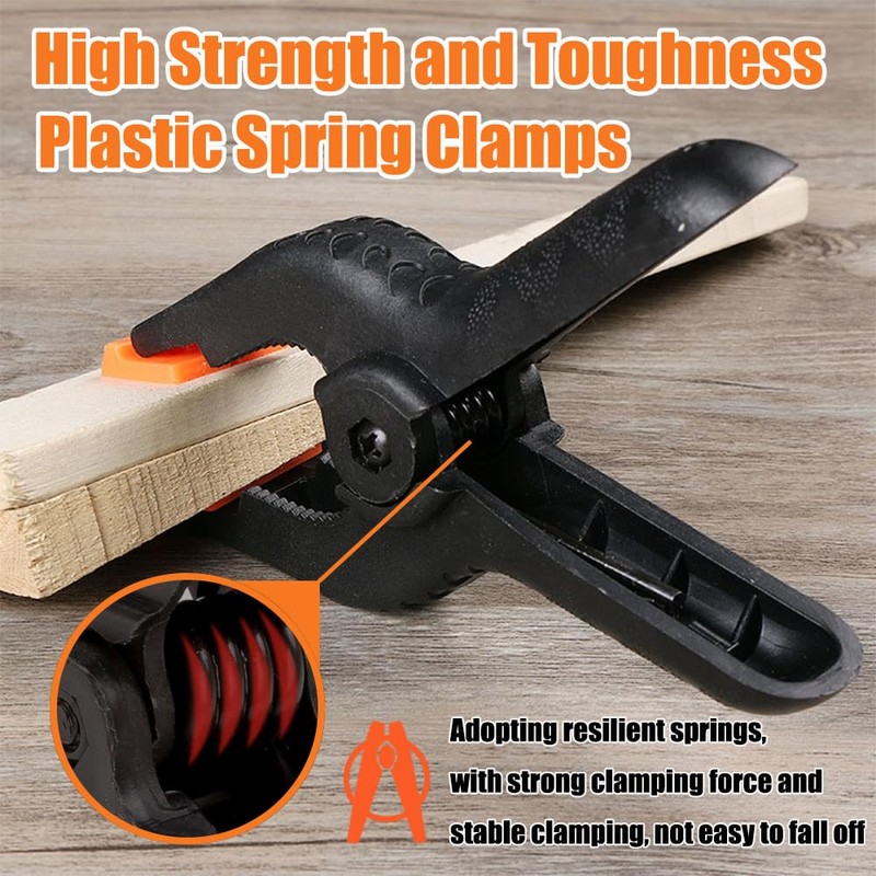 YIMIKE Spring Clamps Heavy Duty,20pcs 3 inches Spring Clips,Professional Plastic