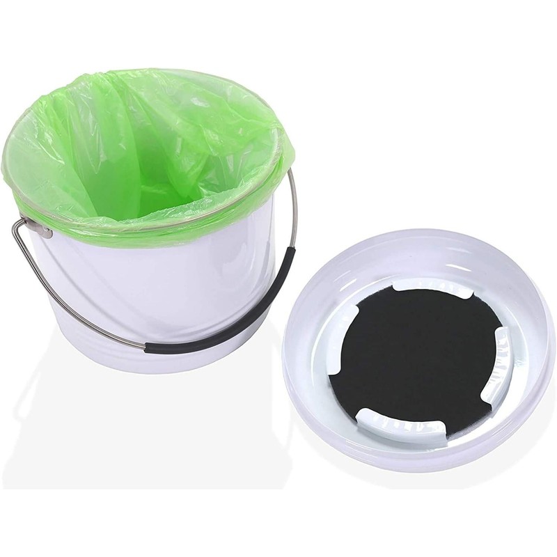 ANBAR 1 Gallon Kitchen Compost Bin Bucket Complete with Silicone