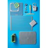KitchenCraft KCSINKSTORE 4-in-1 Plastic Kitchen Sink Tidy, Plastic, Grey/Green, 19.5