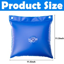 LFUTARI 8 Pack Swimming Pool Cover Hanging Bag - 0.4 mm PVC Pool Cover Weights - Heavy-Duty Winter Water Tube for Above Ground Winter Pool Cover，11.5″L×11.5″W