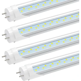 JESLED 2FT T8 LED Type A+B Tube Light, 12W(30W Equivalent), 1680LM, 6000K, Plug and Play or Ballast Bypass, 24 Inch F20T12 Fluorescent Bulb Replacement, Dual Ended, 24” Lighting Tube Fixture (4-Pack)